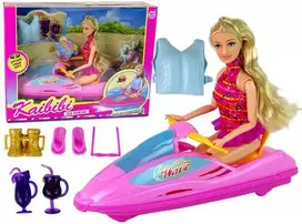 Lėlė su motorine valtim rinkinys