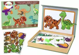Dėlionė Edukacinis magnetinių dėlionių rinkinys, dinozaurai