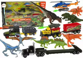 Transporto priemonių ir dinozaurų rinkinys