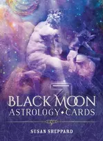 Blue Angel Mėlyna Angel Juodas Moon Astrology Kortos