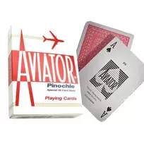 Bicycle Aviator Pinochle Standard Pokerio Kortos (Raudonos)