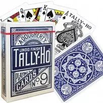 Bicycle Tally-Ho Fan Back Žaidimų Kortos (Mėlynos)