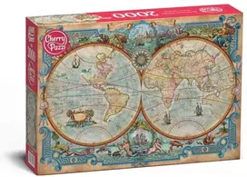 Cherry Pazzi CherryPazzi dėlionė Great Discoveries World Map 2000 det.