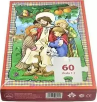 Dėlionė Wydawnictwo Diecezjalne i Drukarnia w Sandomi Vyskupijos leidykla ir spaustuvė Sandomi Puzzle 60 – Jėzus tarp vaikų