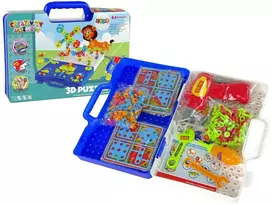 Lean Toys 3D Dėlionė lagaminėlyje su atsuktuvu, 450 dalių