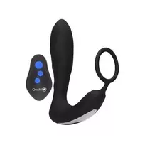 Ouch By Shots E-stim Vibrating Butt Plug Cockring Vibruojantis analinis kištukas su penio žiedu