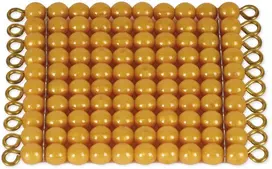 Dėlionė TimeTEX Auksinių karoliukų kvadratas - šimtukas "Montessori Premium" (TT94417)