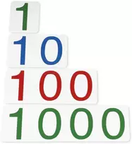 Dėlionė TimeTEX Didelės, plastikinės skaičių kortelės 1-1000 "Montessori Premium" (TT94482)
