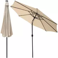 Saska Garden Lauko skėtis su LED, 300 cm, smėlio spalvos