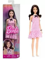 Mattel BARBIE madistė rožine languota suknele (HRH21)