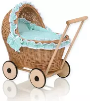 My Sweet Baby Pinti lėlių vežimėliai su mėtų spalvos patalyne