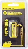 Baterija NITECORE 16340 NL169R 950mAh USB-C