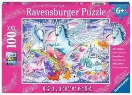 Fėjų žemė - 100vnt. Glitter Puzzle - RAVENSBURGER dėlionė