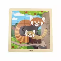 Medinė dėlionė VIGA Raudonoji panda 9vnt