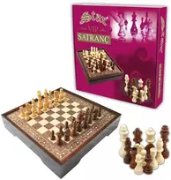 Vip Chess Set Walnut L Dydžio Šachmatų Rinkinys Star