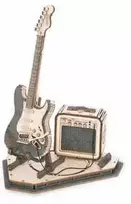 Robotime Medinė 3D dėlionė - Elektrinė gitara