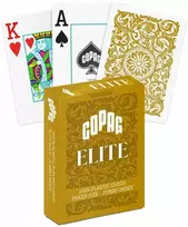 1546 Elite Poker size - Jumbo index žaidimo kortos (auksinės) Copag