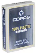 Copag 2 Corner Jumbo index žaidimo kortos (mėlynos)