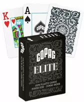 1546 Elite Poker size - Jumbo index žaidimo kortos (juodos) Copag