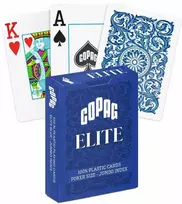 1546 Elite Poker size - Jumbo index žaidimo kortos (mėlynos) Copag