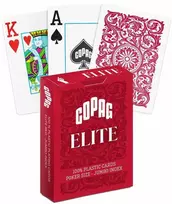 1546 Elite Poker size - Jumbo index žaidimo kortos (raudonos) Copag