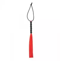 Toyz4Lovers Pejcz-Fringed botagas Keletas Flogger raudona