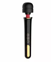 Power Escorts Powerwand auksinis juodas big size wand massager 12 speed rech