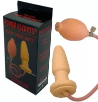 „Power Escorts“ vibruojantis pripučiamas analinis kištukas