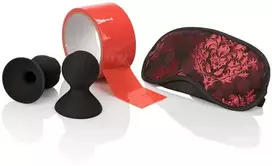 Scandal Calexotics Rinkinys BDSM priedai kaukių juostos spenelių pompos