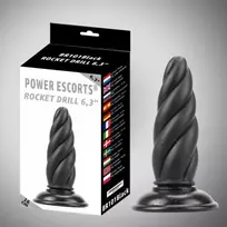 Power Escorts Analinis kištukas siurbtukas didelė stora spiralė 16cm