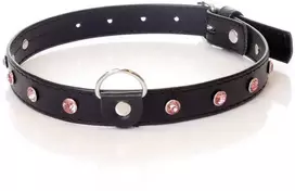 Fetish B Series Bdsm bondage dominantinė apykaklė 2cm, odinė rožinė