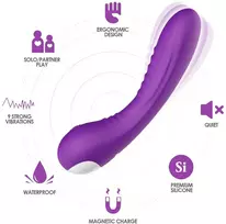 B Series Joy B serijos „Joy“ G taško vibratorius klitorio masažui, 18 cm, 9 režimai