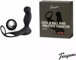 Teazers Cock & Ball Ring Prostatos vibratorius su nuotolinio valdymo pultu
