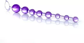 B Series Easylove Plug/kulki-Jelly Anal 10 Beads Violetinė