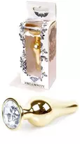 B Series Heavyfun Plug-Jewellery Gold BUTT PLUG- Skaidrus