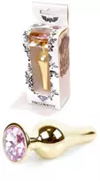 B Series Heavyfun B serija Heavyfun Plieninis analinis kištukas auksinis metalinis kristalas 9cm