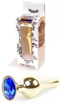 B Series Heavyfun Plug-Jewellery Gold BUTT PLUG- Tamsioji Mėlyna