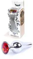 B Series Heavyfun Plug-Jewellery Sidabrinis BUTT PLUG- Raudona
