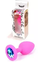 B Series Heavyfun B serijos Heavyfun analinis kamštelis su akmeniu, dekoratyvinis silikoninis kamštelis, 7 cm