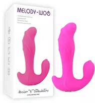 Melody Woo vibratorius g taško klitoriui 15 cm 10 režimų analinis varpos moterims ir vyrams