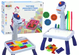 Piešimo stalas su projektoriumi 2in1 Vienaragis, mėlynas