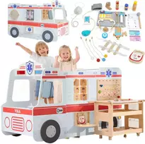 Viga Toys Medinis greitosios pagalbos automobilis VIGA