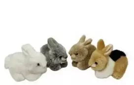 Dubi *AST. PLUS triušiai, 16 cm, pūkuotas, 4 vnt.