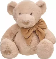 Beppe Pliušinis žaislas - smėlio spalvos meškiukas su kaspinu, 32 cm