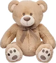 Beppe Pliušinis žaislas - rudas meškiukas "Harry" su kaspinu, 39 cm