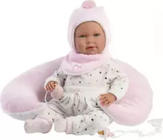 Llorens 17402 Lėlė bobas Mimi 42 cm su podusią rogal