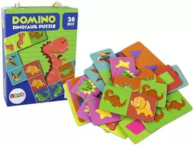 Lean Toys Edukacinis žaidimas Domino Dinozaurai, 28 detalės
