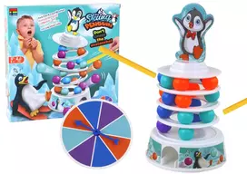 Lean Toys Arkadinis žaidimo „Pingvinų kamuoliukų bokštas“ komplektas