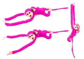 Lean Toys Pliušinis beždžionių žaislas su garsu, 70 cm