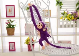 Lean Toys Pliušinė beždžionė su mažyliu, 90 cm